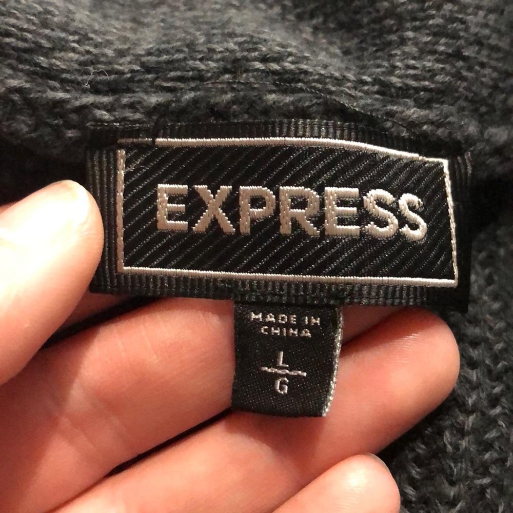 Express black and gray cardigan size large - Picture 9 of 10